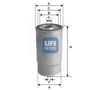 Filtro de combustible Cartucho filtrante 24.460.00 UFI para HYUNDAI ELANTRA III