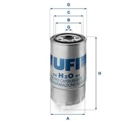Filtro de combustible Cartucho filtrante 24.H2O.01 UFI para JEEP IVECO
