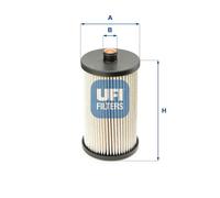 UFI Filters, Filtro Gasoil 26.012.00, Filtro de Combustible Diésel de Recambio, Apto para Coches, Apto para Modelos de Volkswagen