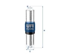 Filtro de combustible Cartucho filtrante 31.569.00 UFI para BMW ALPINA