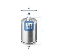 Filtro de combustible Cartucho filtrante 31.748.00 UFI para ALFA ROMEO AUDI VW