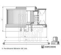 Filtro de combustible Cartucho filtrante ADBP230044 BLUE PRINT para HYUNDAI KIA