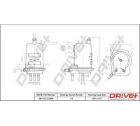 Filtro de combustible Cartucho filtrante DP1110.13.0298 Drve+ para RENAULT