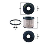 Filtro de combustible Cartucho filtrante KX 192D KNECHT para AUDI VW PORSCHE