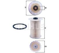 Filtro de combustible Cartucho filtrante KX 229D MAHLE para FORD FOCUS II S-MAX