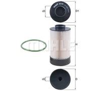 Filtro de combustible Cartucho filtrante KX 340D MAHLE para UAZ IVECO IRISBUS
