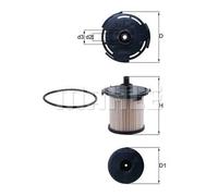 Knecht Filter Filtro de combustible cartucho filtrante KX 387D para FORD TRANSIT Autobús