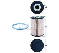 Mahle Filter kx393d Filtro de combustible limpiador