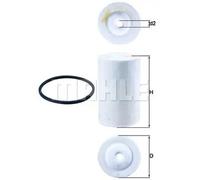 Filtro de combustible Cartucho filtrante KX 68D KNECHT para MERCEDES-BENZ SETRA