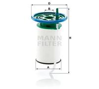 Filtro de combustible Cartucho filtrante PU 7015 MANN-FILTER para PEUGEOT