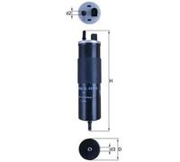 MAHLE KL 831/12 Filtro combustible