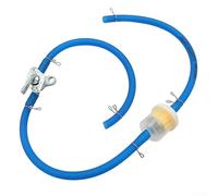 Filtro de combustible de 6 mm compatible con scooter, motocicleta, ciclomotor, moto de cross y ATV, se adapta a 1 motor, diseñado para un filtrado eficaz de combustible (azul)