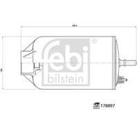 Filtro de combustible Filtro de tubería 178897 FEBI BILSTEIN para VW MAN