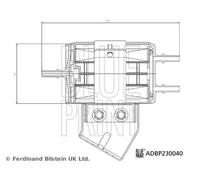 Blue Print Filtro de combustible ADBP230040