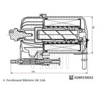 Filtro de combustible Filtro de tubería ADBP230052 BLUE PRINT para LAND ROVER