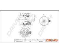 Filtro de combustible Filtro de tubería DP1110.13.0213 Drve+ para NISSAN
