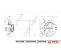 Filtro de combustible Filtro de tubería DP1110.13.0286 Drve+ para NISSAN JUKE
