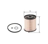 Bosch Filtro combustible F 026 402 084 – Diésel, separa partículas y agua, protege inyección