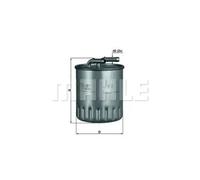 Filtro de combustible Filtro de tubería KL 155/1 KNECHT para MERCEDES-BENZ