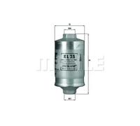 KNECHT FILTER Filtro combustible para VOLKSWAGEN: Golf, Scirocco & BMW: Série 3 & PORSCHE: 924, 911 & AUDI: 80 (Ref: KL 25)