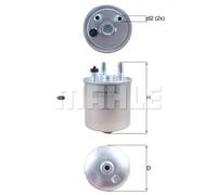 KNECHT FILTER Filtro combustible para RENAULT: Twingo, Kangoo, Laguna (Ref: KL 639D)