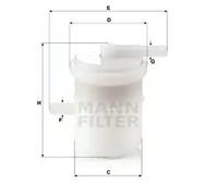 Filtro de combustible Filtro de tubería WK 42/81 MANN-FILTER para SUZUKI ALTO I
