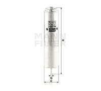 Filtro de combustible Filtro de tubería WK 5005/1 z MANN-FILTER para MINI BMW