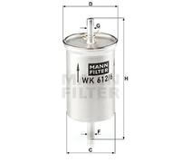 Filtro de combustible Filtro de tubería WK 612/6 MANN-FILTER para SMART CABRIO