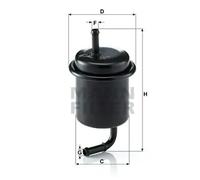 Filtro de combustible Filtro de tubería WK 614/47 MANN-FILTER para SUZUKI