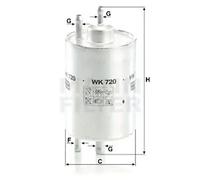 Filtro combustible MANN-FILTER WK 720