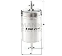 Filtro de combustible Filtro de tubería WK 730/3 MANN-FILTER para AUDI A4 B6
