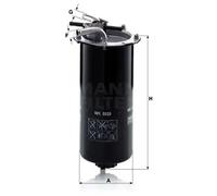 MANN-FILTER WK 8059 Filtro combustible Filtro de tubería - Para Automóviles Compatible con NISSAN NP300 Navara Pick-up D23, RENAULT TRUCKS D-Serie