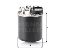MANN-FILTER WK 820/16 Filtro de combustible - para Automóviles + Vehículos de transporte