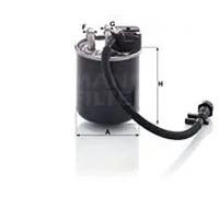 Filtro de combustible Filtro de tubería WK 820/19 MANN-FILTER para MERCEDES-BENZ