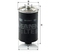 MANN-FILTER WK 834/1 Filtro de combustible - para Automóviles + Vehículos de transporte