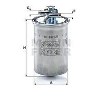 Filtro de combustible Filtro de tubería WK 842/21 x MANN-FILTER para AUDI A6 C6
