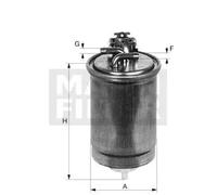 Filtro de combustible Filtro de tubería WK 853/12 z MANN-FILTER para SKODA VW