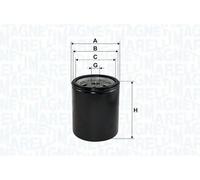 Filtro de combustible Filtro enroscable 153071762561 MAGNETI MARELLI para SUBARU