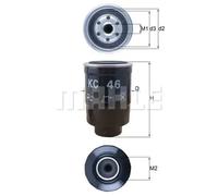 Filtro de combustible Filtro enroscable KC 46 MAHLE para OPEL MITSUBISHI MAZDA