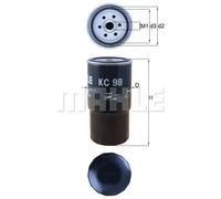 Filtro de combustible Filtro enroscable KC 98 MAHLE para BMW 3 5 5 Touring 7