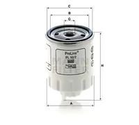 Filtro de combustible Filtro enroscable PL 50/2 MANN-FILTER