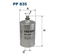 Filtro de combustible Filtro enroscable PP 835 FILTRON para MERCEDES-BENZ PUCH