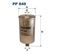 Filtro de combustible Filtro enroscable PP 849 FILTRON para AUDI VW SEAT