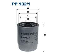 Filtro de combustible Filtro enroscable PP 932/1 FILTRON para VOLVO S80 I V70 II