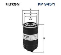 FILTRON Pp 945/1 Filtro de Combustible para Chrysler Voyager IV Rg Rs