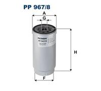 Filtro de combustible Filtro enroscable PP 967/8 FILTRON para MERCEDES-BENZ SISU