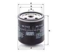 Filtro de combustible Filtro enroscable WK 712/2 MANN-FILTER para FORD FENDT