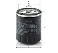 Filtro de combustible Filtro enroscable WK 716 MANN-FILTER para MERCEDES-BENZ