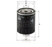 Filtro de combustible Filtro enroscable WK 718/2 MANN-FILTER para RENAULT VOLVO