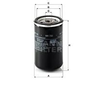 Filtro de combustible Filtro enroscable WK 733 MANN-FILTER